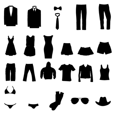 Free Vector Set Of Clothing Silhouette Clipart Vector Designs Image