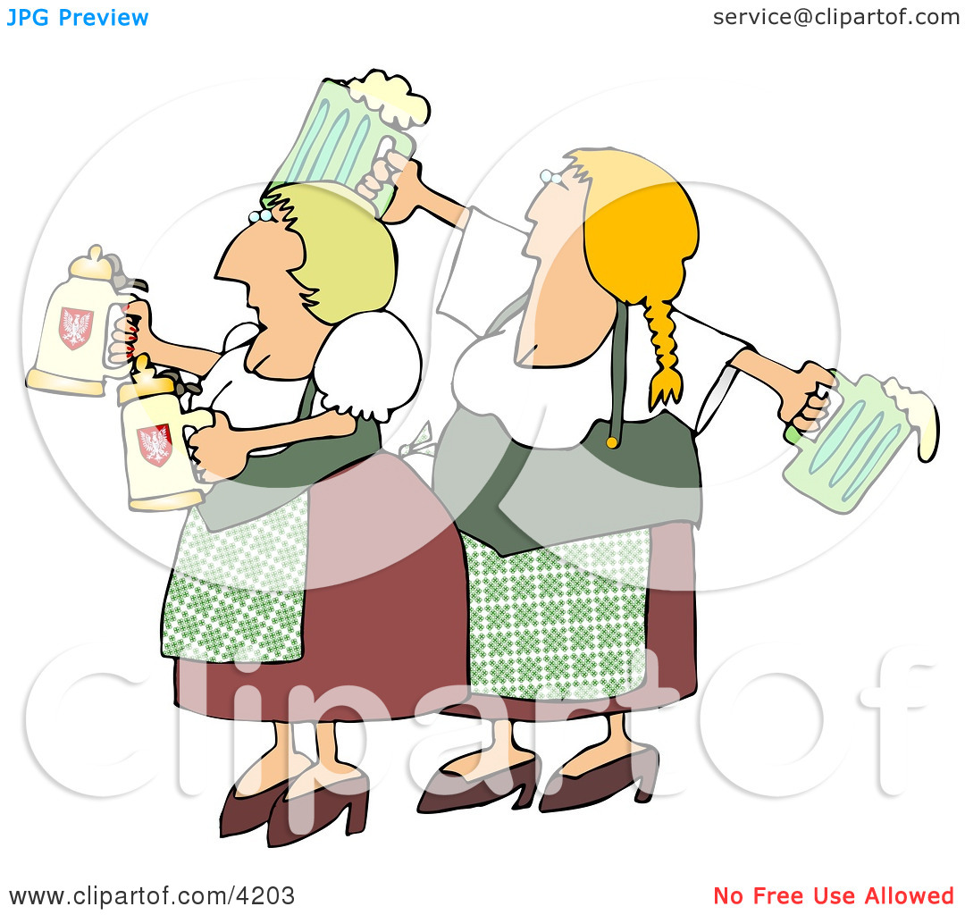 German Outfits And Holding Beer Steins And Pitchers Clipart By Djart