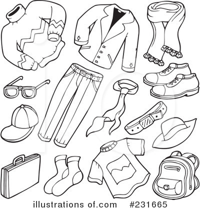 Royalty Free  Rf  Clothes Clipart Illustration By Visekart   Stock