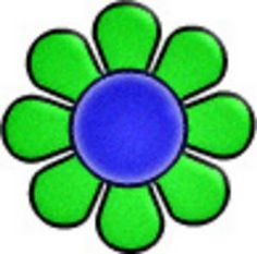 70s Groovy Clip Art   Free Retro Clipart Picture Of A Day Glo Flower
