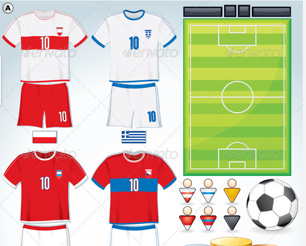 Euro 2012 Group A  Sports Activity    Clip Art Icons Graphics