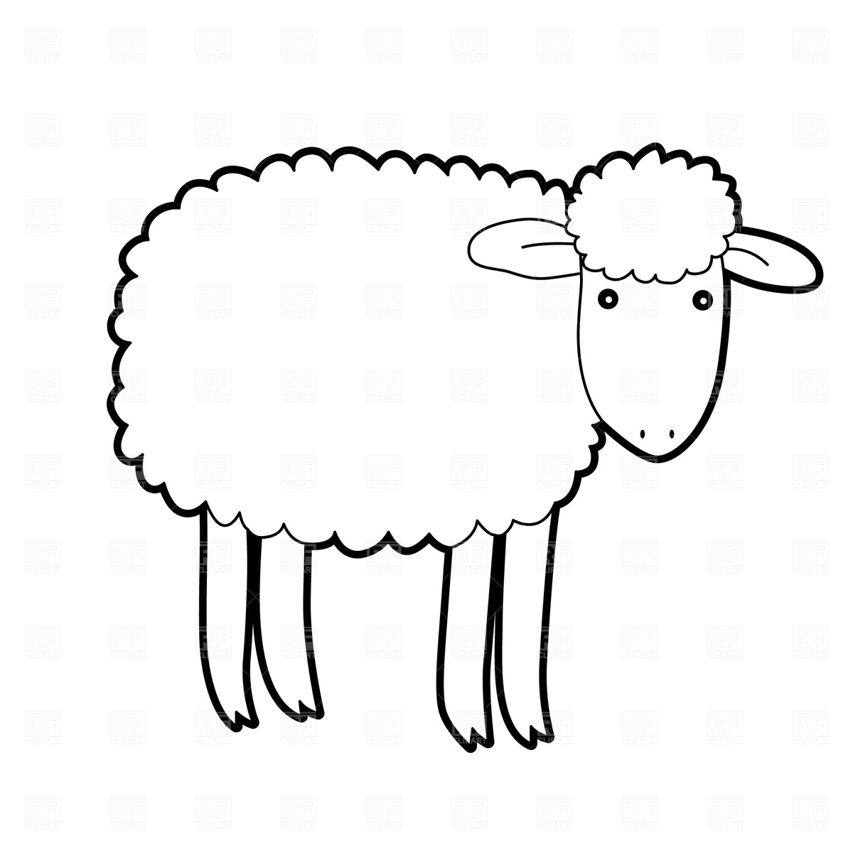 Cartoon Sheep Download Royalty Free Vector Clipart  Eps