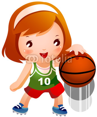 Girl Bouncing Basketball Stock Image And Royalty Free Vector Files