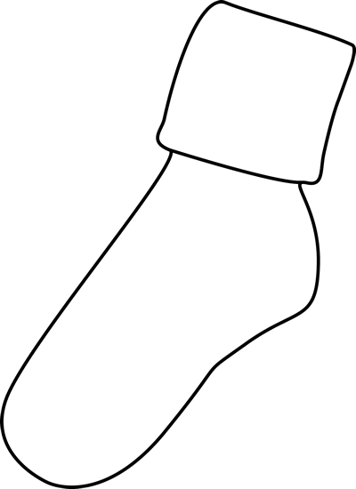 Mitten Clipart Black And White Black White Sock Png