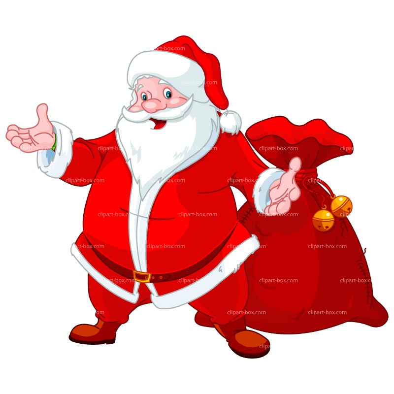 Clipart Santa With Bag   Royalty Free Vector Design