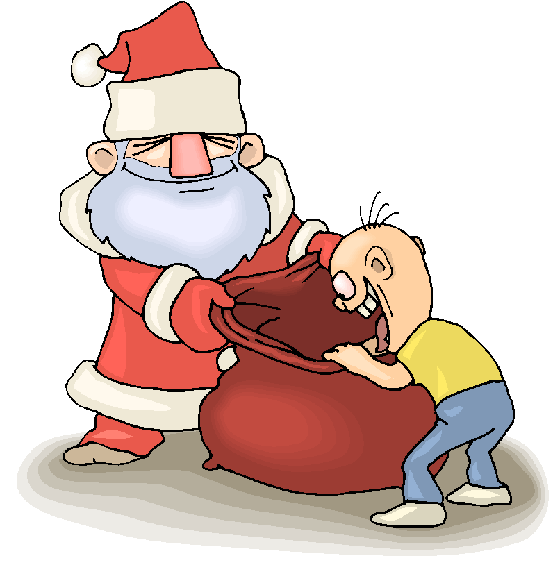 Present In Santa Clause Bag Free Clipart   Free Microsoft Clipart