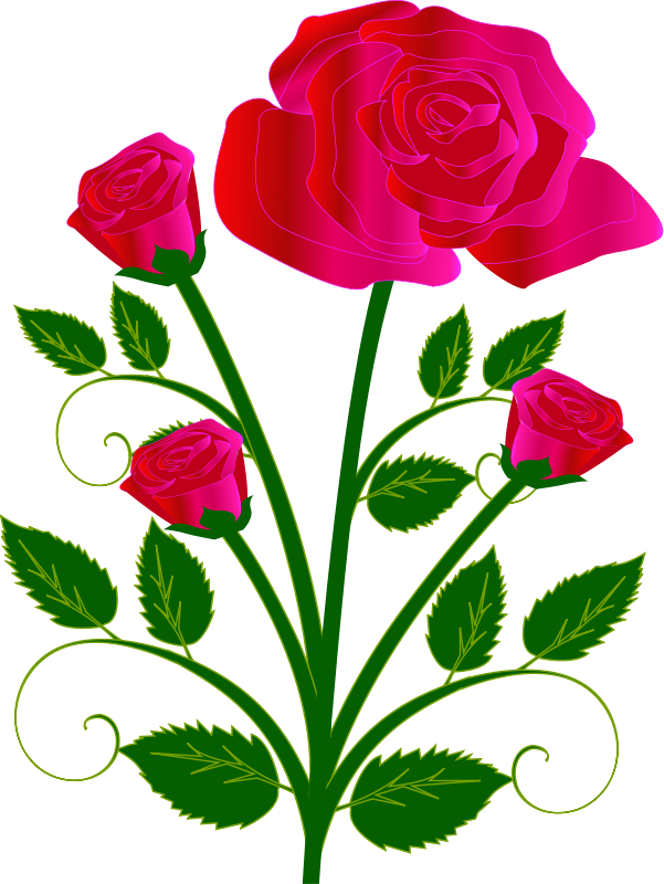 Free Red Roses Clip Art