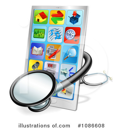 Cell Phone Clipart  1086608 By Geo Images   Royalty Free  Rf  Stock