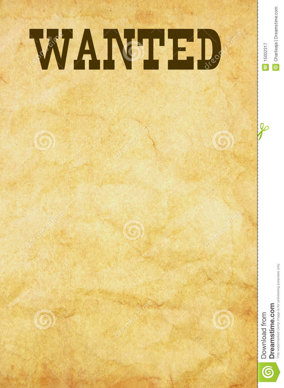 Wanted Poster Royalty Free Stock Photography   Image  15002317