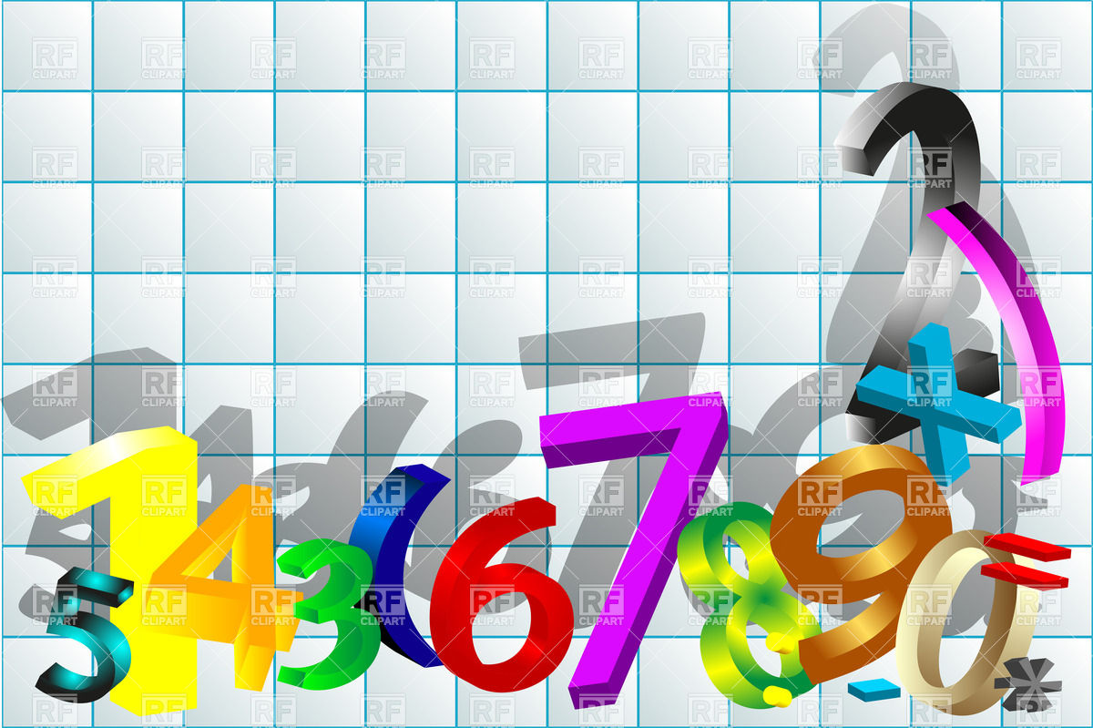 Mathematics Abstract Background With Numbers And Signs 25462 Icons