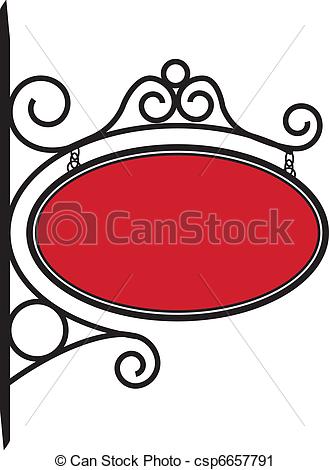 Bistro Sign Decorated With Metal    Csp6657791   Search Clipart