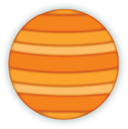 Clip Art Of The Planet Jupiter With Orange And Yellow Stripes