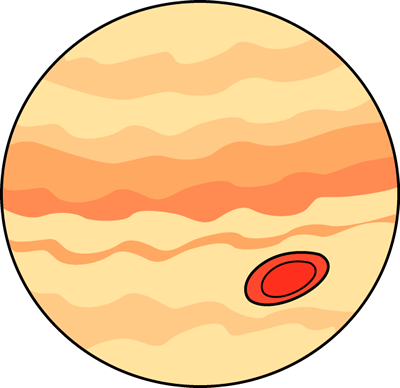 Jupiter Clip Art Image   Planet Jupiter With Red Spot