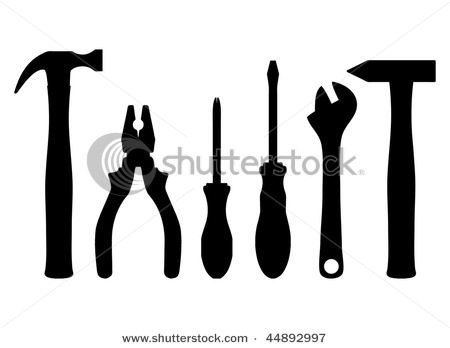 Pliers Clipart Black And White Vector Clipart Illustration
