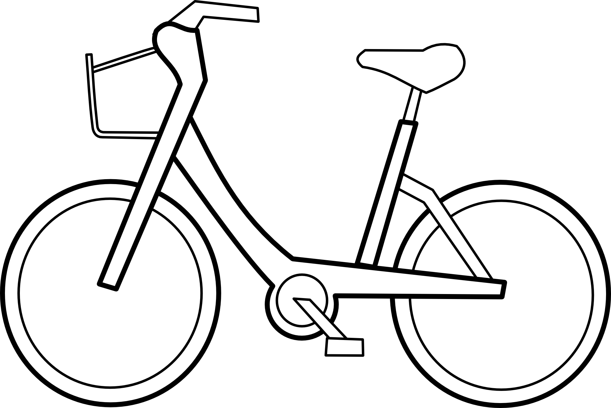 Bicyclette Bicycle Black White Line Art Scalable Vector Graphics Svg