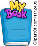 Clipart My Book Text Over A Cover Royalty Free Vector Illustration By
