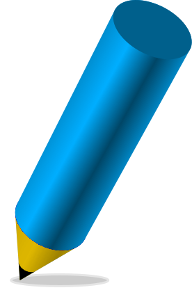 Free Clipart Of Colored Pencil Clipart Of A Stubby Blue Colored