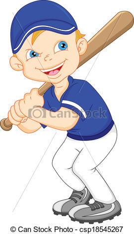 Boy Cartoon Baseball Player Illustration Csp18545267   Search Clipart
