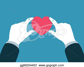 Clipart   Hand Holding Heart Symbol  Stock Illustration Gg66204453