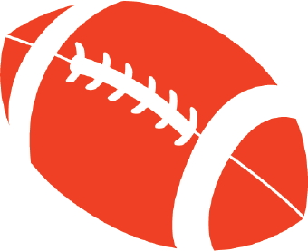 Clip Art Of A Football With White Laces And Stripes