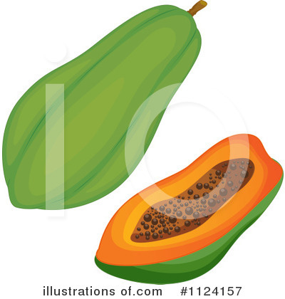 Papaya Clipart  1124157 By Colematt   Royalty Free  Rf  Stock