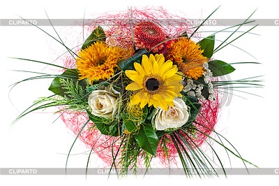 Colorful Floral Bouquet Of Roses And Sunflowers   High Resolution