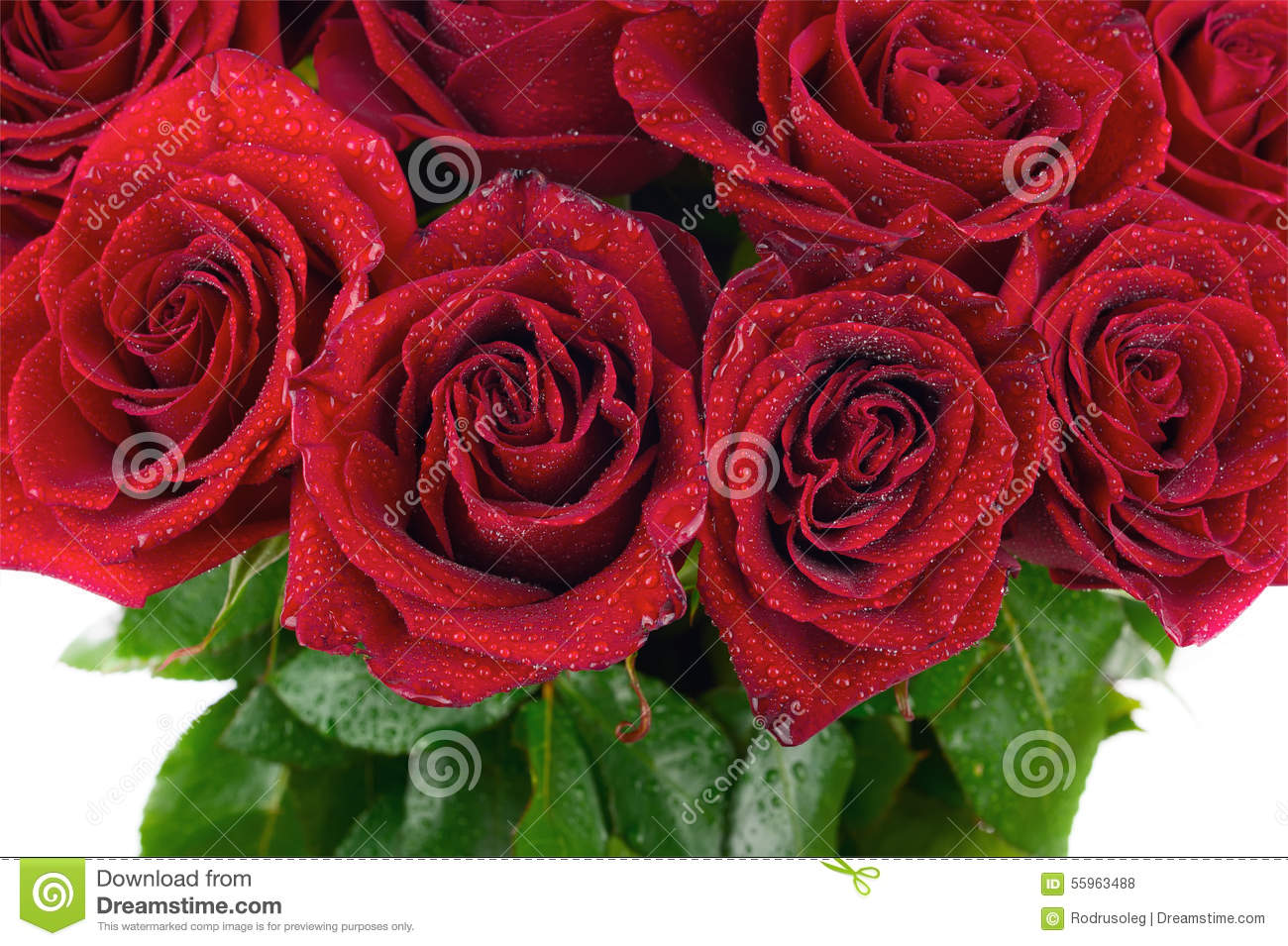 Colorful Flower Bouquet From Red Roses For Use As Background  Closeup