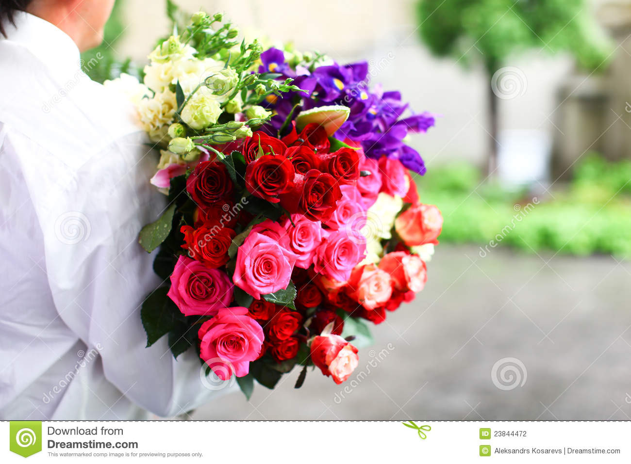 Colorful Wedding Bouquet Of Roses Stock Photography   Image  23844472