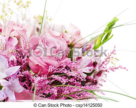 Stock Images Of Fragment Of Colorful Bouquet Of Roses Cloves Orchids