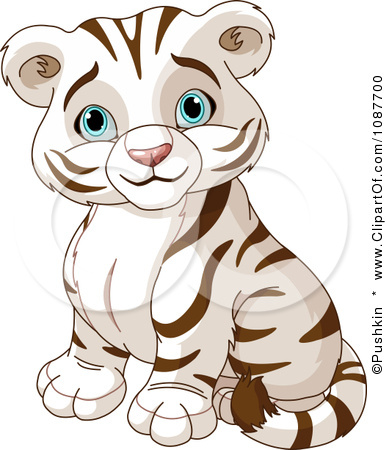 Cute Tiger Clipart Black And White 1087700 Clipart Cute White Tiger