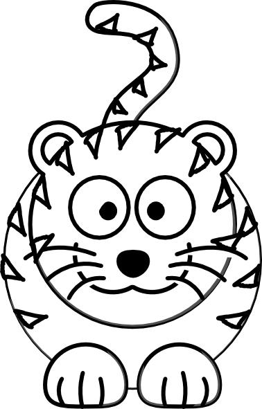 Cute Tiger Clipart Black And White   Clipart Panda   Free Clipart