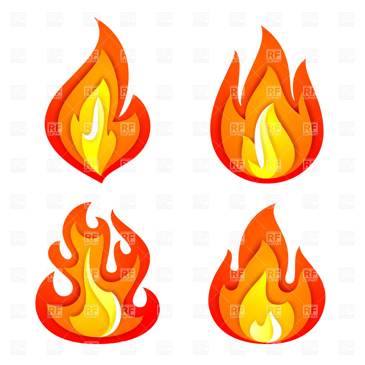 Fire And Flame Icons Download Royalty Free Vector Clipart  Eps