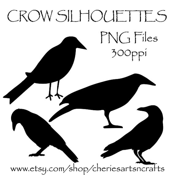Crow Silhouettes Crow Clipart Clip Art Birds Black Crows Graphics