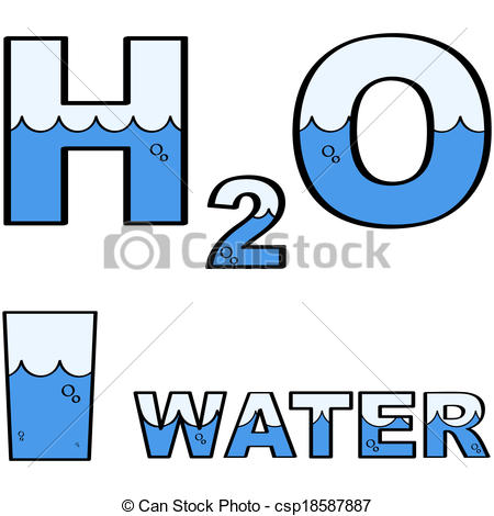 Vector   Water H2o   Stock Illustration Royalty Free Illustrations