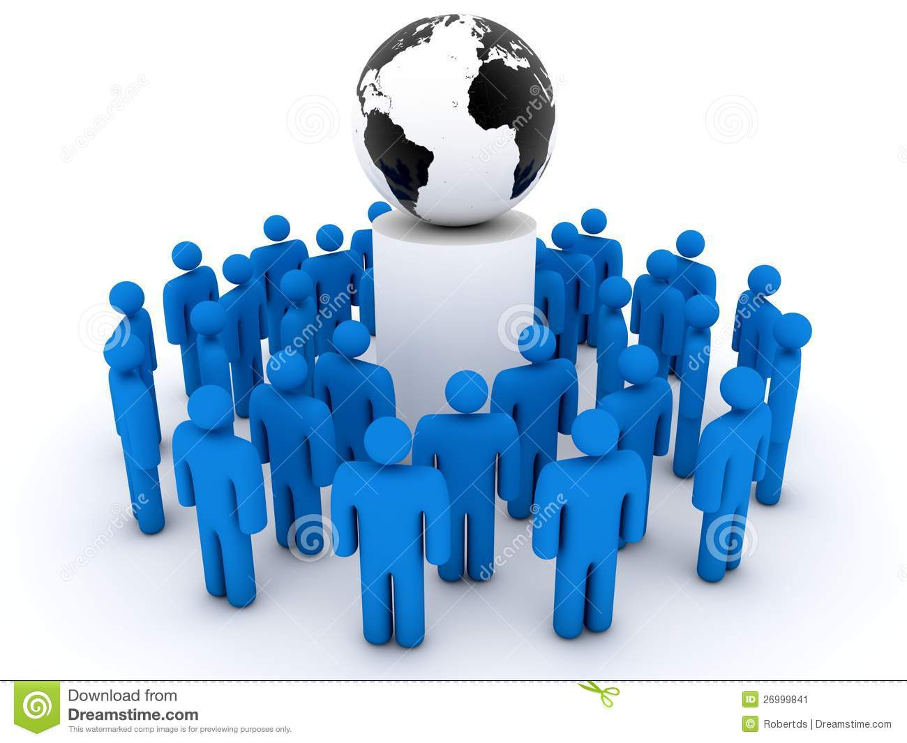 Group Of People Gathering Around Planet Earth Stock Image   Image