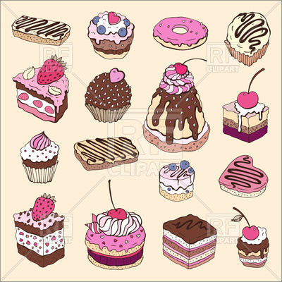 Biscuits And Pie 45725 Download Royalty Free Vector Clipart  Eps