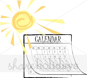 Summer Calendar Clip Art