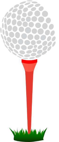 Golf Ball On Tee Clip Art Red Golf Tee Hi Png