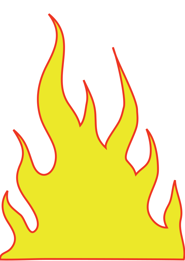 Flames Yellow Clipart Vector Clip Art Online Royalty Free Design