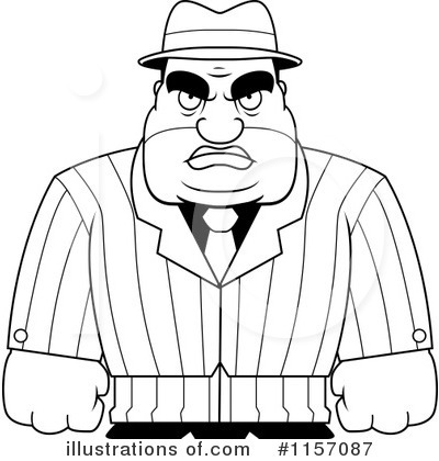 Mobster Clipart  1157087 By Cory Thoman   Royalty Free  Rf  Stock