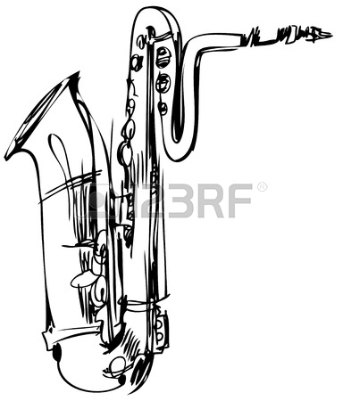 Baritone Clipart 11119048 A Sketch Of A Brass Musical Instrument