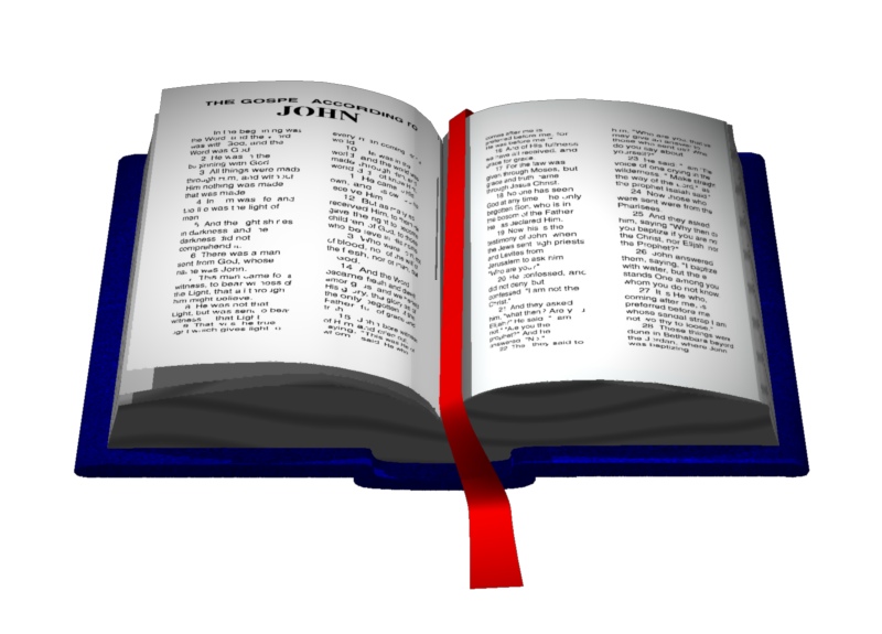Open Bible Bookmark 3 Trendy Bible Educational Clip Art