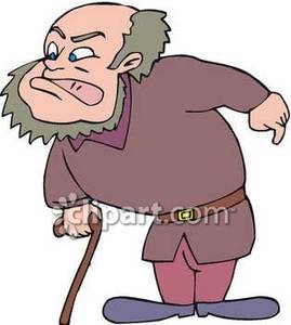 Mean Old Man   Royalty Free Clipart Picture