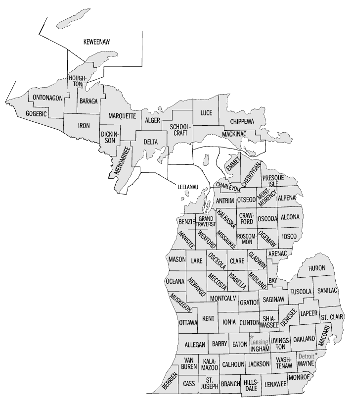 Michigan Counties   Http   Www Wpclipart Com Geography Us Counties