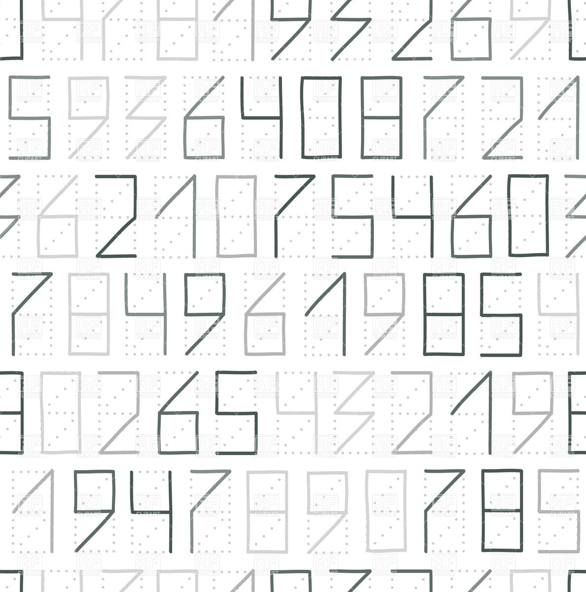 Zip Code Numbers   Seamless Pattern With Numerals Download Royalty