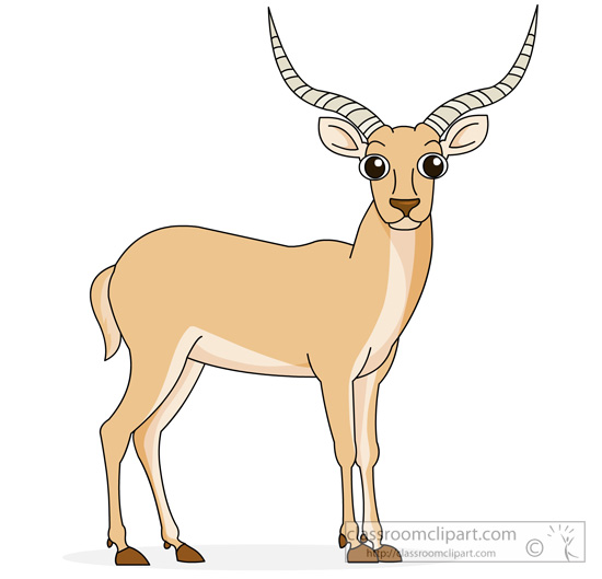 Antelope Clipart   Antelope With Big Eyes   Classroom Clipart
