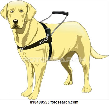 Clipart   Guide Dog  Fotosearch   Search Clipart Illustration Posters