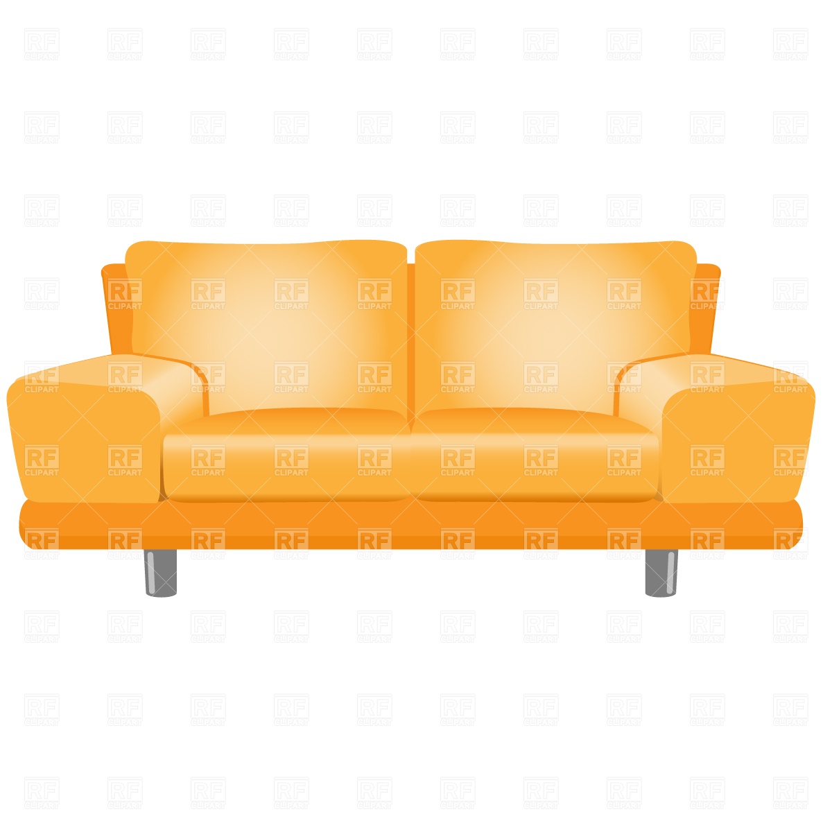 Clipart Catalog   Objects   Modern Sofa Download Royalty Free Vector