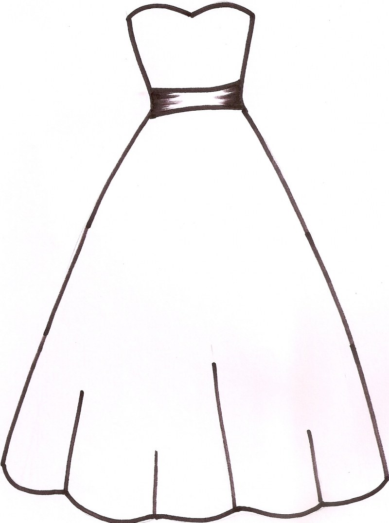 Wedding Dress Outline   Clipart Panda   Free Clipart Images