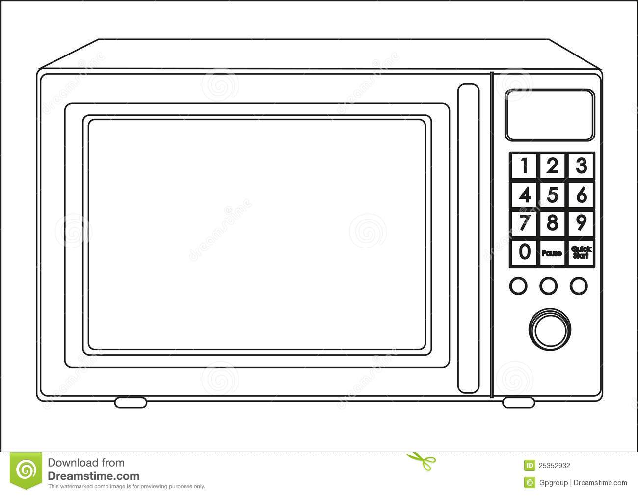 Microwave Clip Art Illustration Of A Microwave